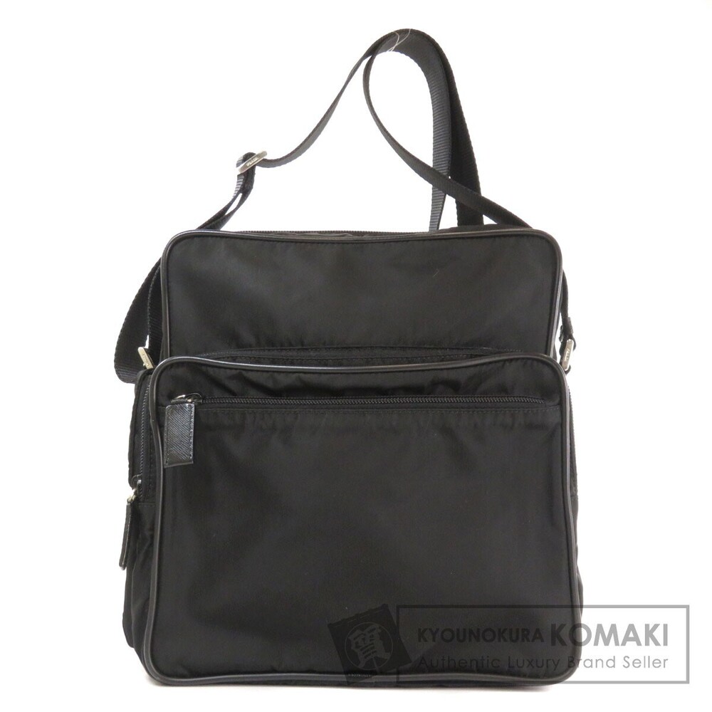 Prada logo plate Black Shoulder Crossbody bag